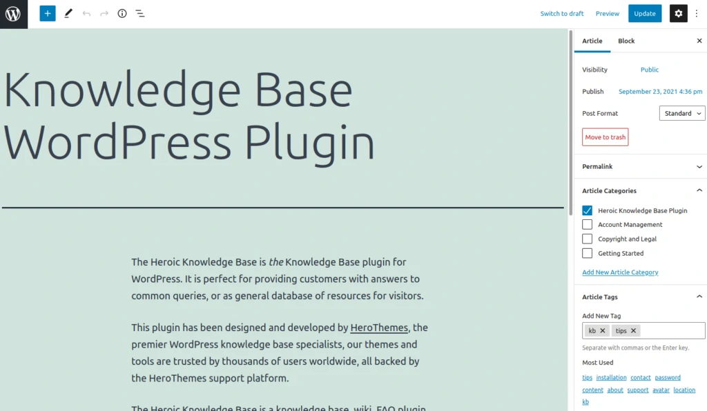 Documentation Creation Process With Heroic KB Premium WordPress Documentation Pplugin.webp