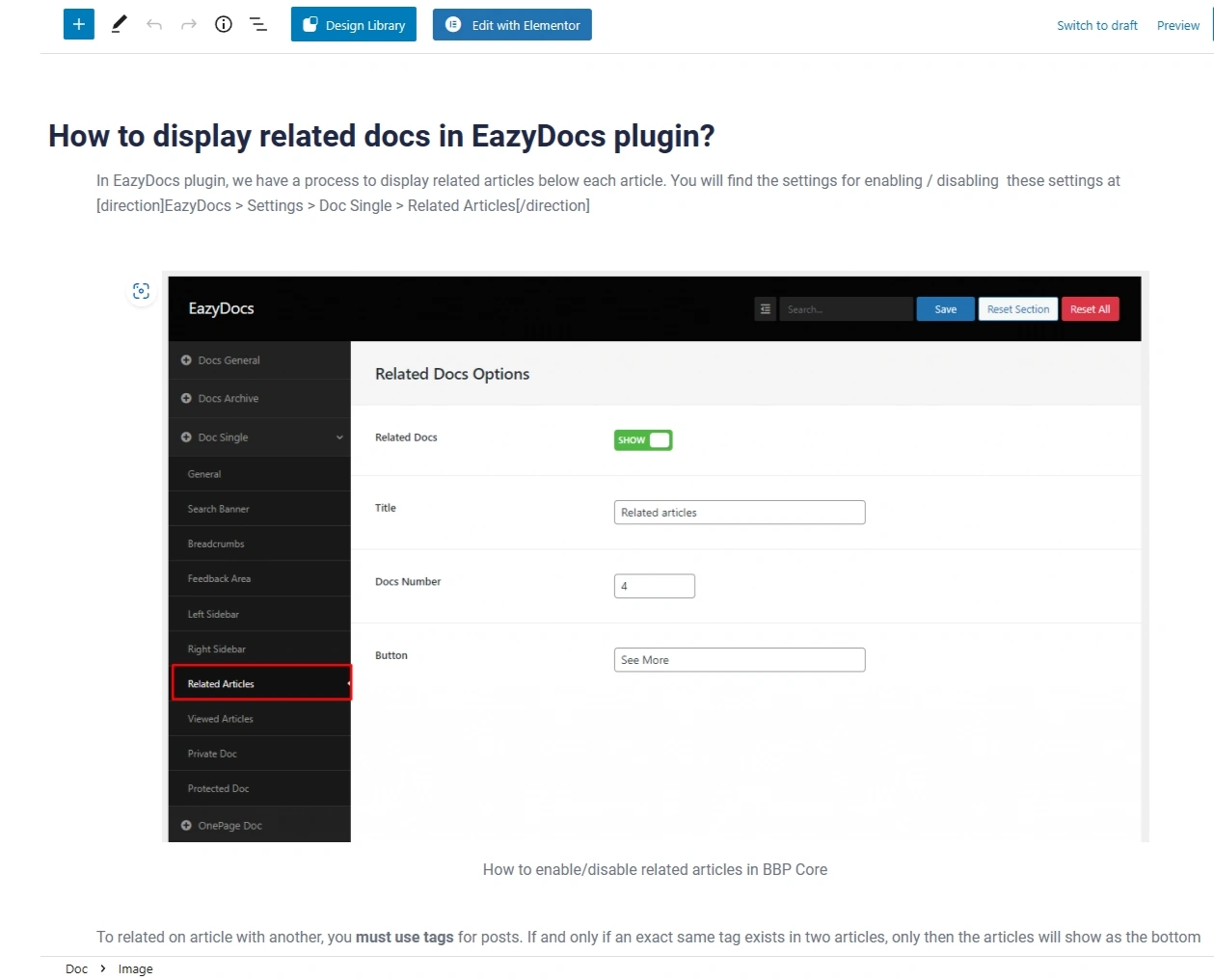 EazyDocs Documentation Creation with WP Block Editor