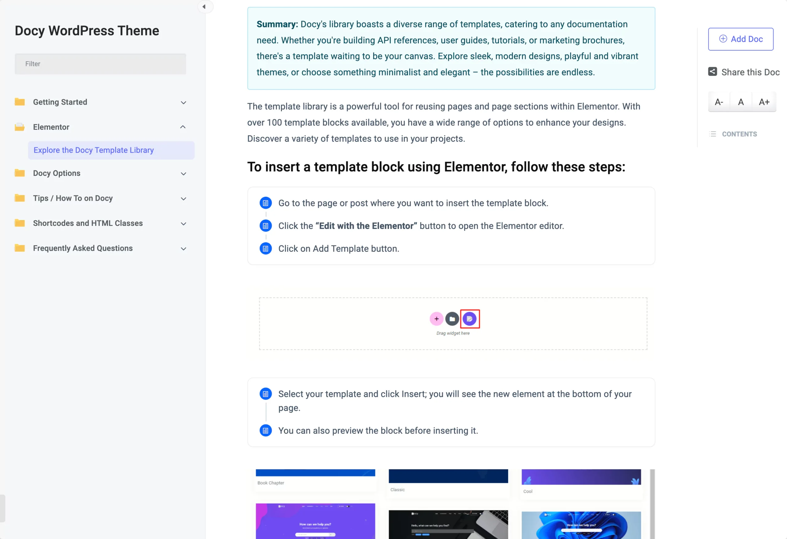 Documentation Showing Functionality and Customization
