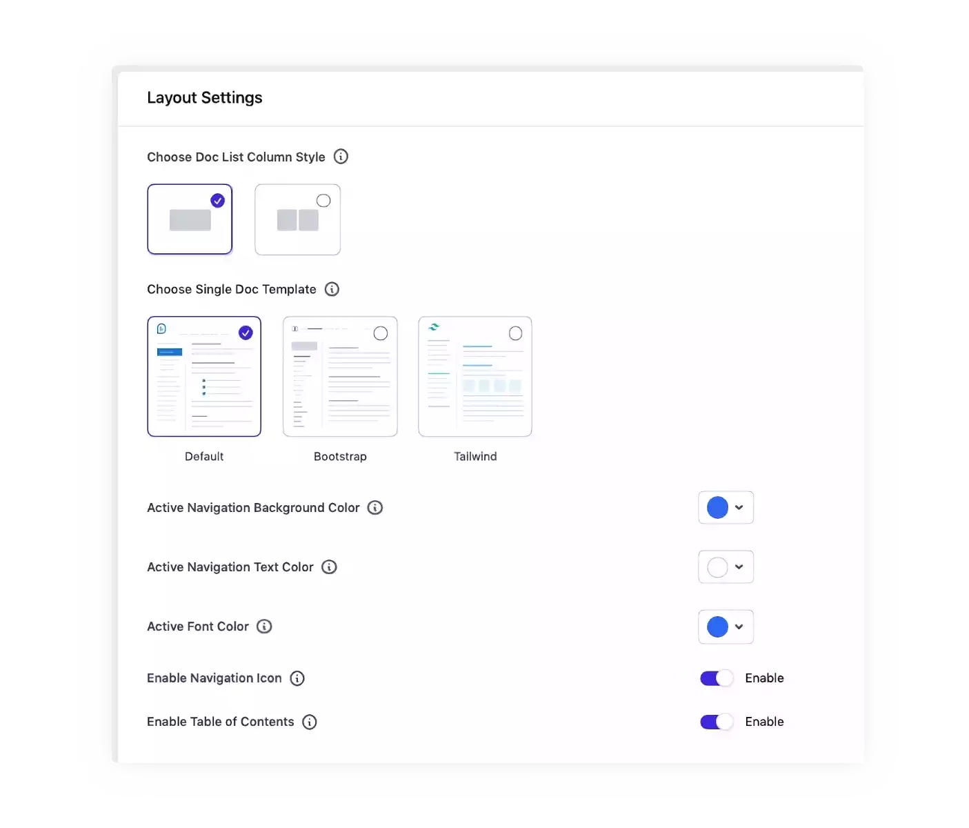 weDocs Documentation Page Style & Layout Customization