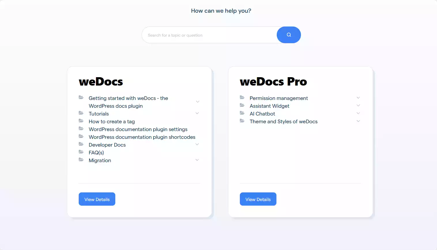 weDocs Documentation Presentation