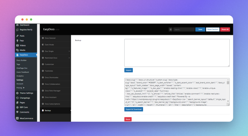 
EazyDocs version 2.5.0 Update